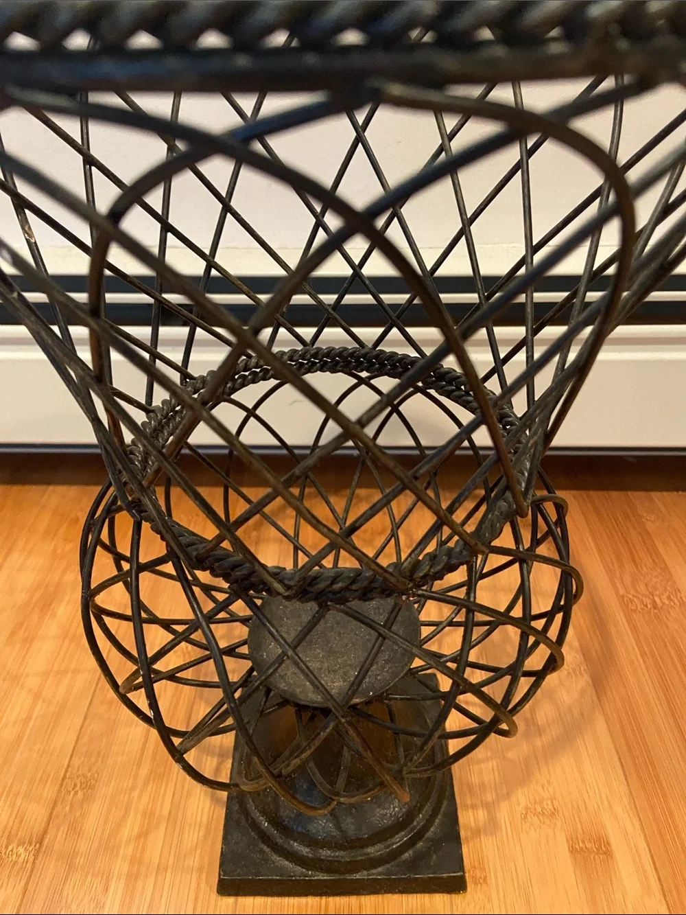 Black Metal Wire Decorative Urn Basket - Home Accents
